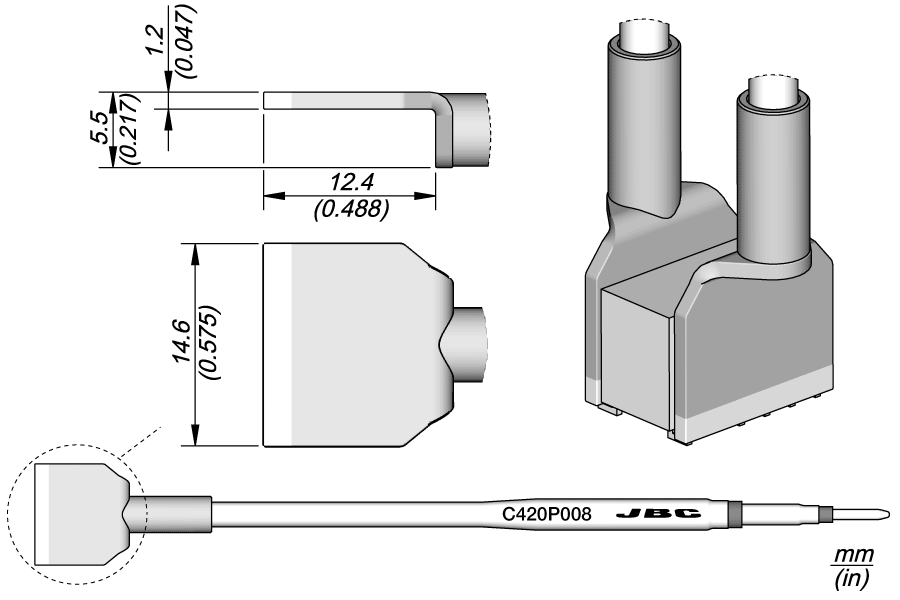 C420P008 - Blade Cartridge 14.6 mm